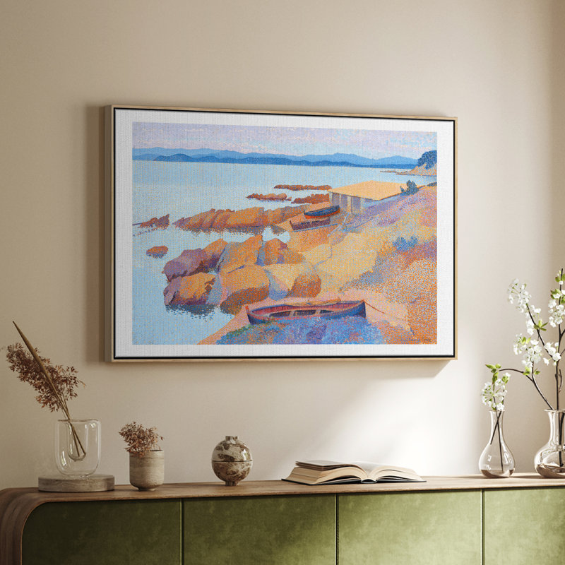 Paysage rétro - Cxxix, Toile tendue, H 25 po x l 37 po x P 1,5 po