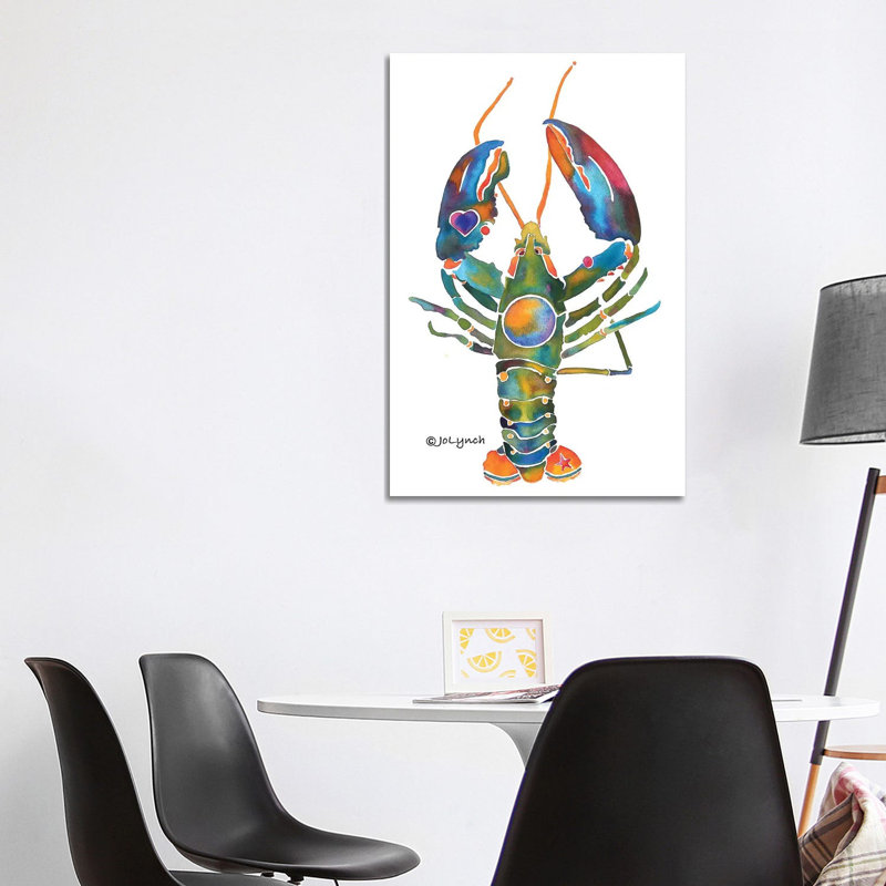 Lobster Bent Claws by Jo Lynch - Wrapped Canvas Gallery-Wrapped Canvas Giclée, 101.6cm H x 66.04cm W