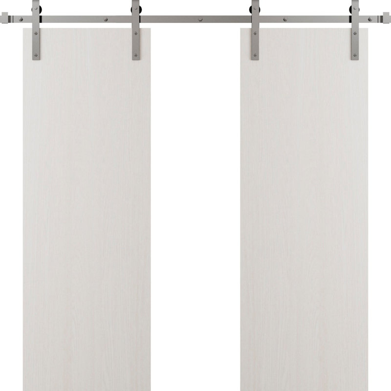 Porte de grange moderne - ESSENTIEL 8001 - Ensemble de quincaillerie lourde pour rail de 8 pi - Portes intérieures à panneau solide