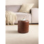 30cm Small Round Faux Leather Upholstered Ottoman-1061551668