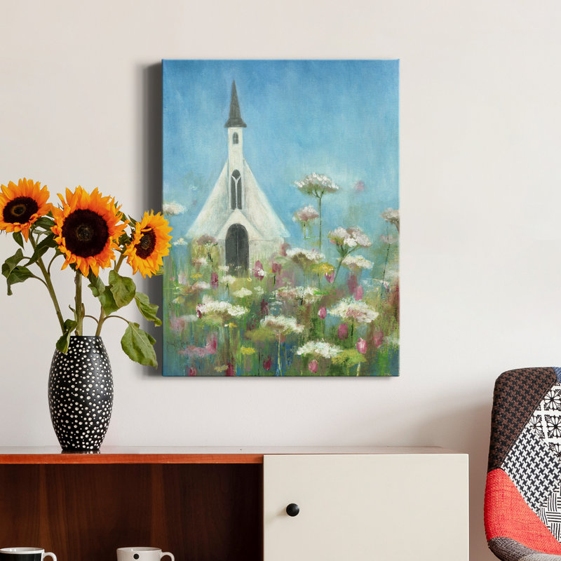 «Country Church I», reproduction sur toile tendue, H 36 po x l 24 po x P 1 po