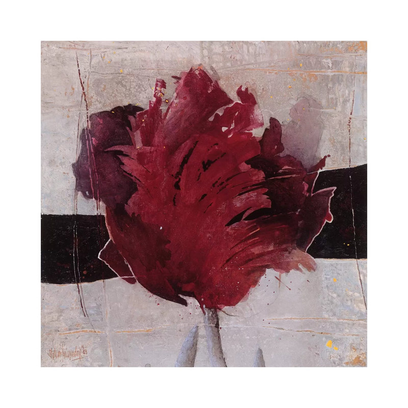 Estella Tulip II by Heleen Vriesendorp - Wrapped Canvas Painting, 30.48 cm H x 30.48 cm W