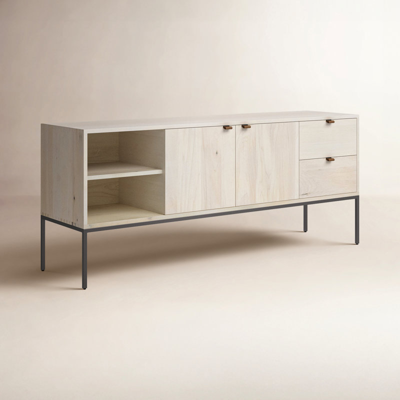 Loki Media Console - Wash Poplar, Dove Poplar