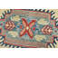 Tapis oriental en laine noué à la main beige / rouge / bleu