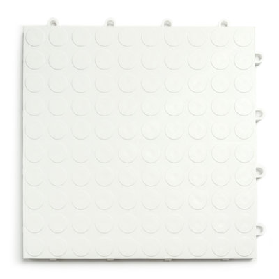 Motif de garage GarageDeck, carrelage de garage modulaire anti-dérapant durable et modulable, blanc
