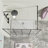 46.02" W x 72.02" H Framed Fixed Glass Panel Shower door