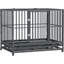 Chenil en métal robuste avec cage verrouillable