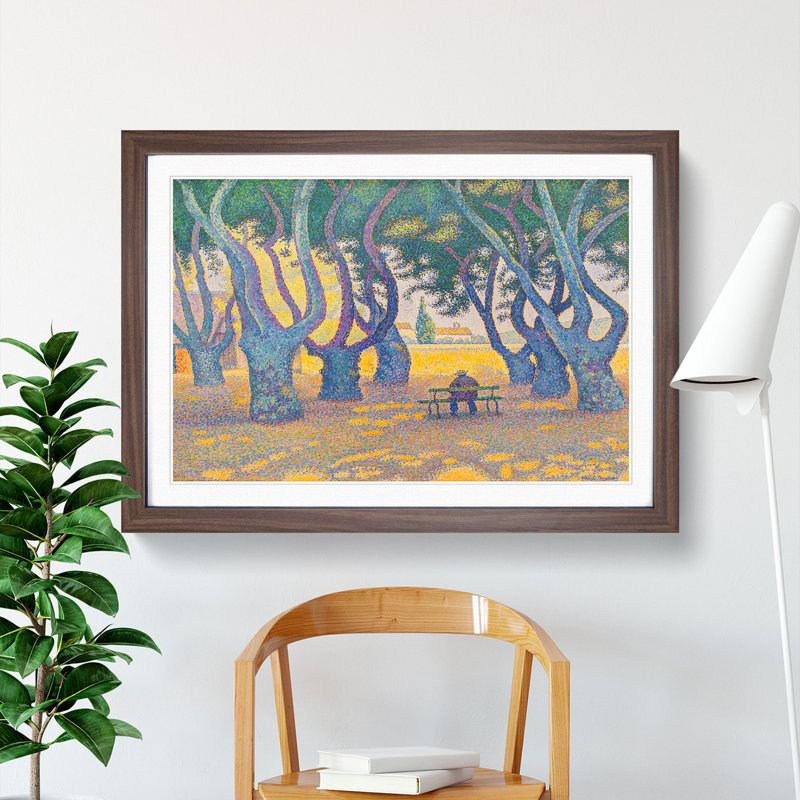 Place Des Lices by Paul Signac - Framed Print, 27cm H x 36cm W x 2cm D, Walnut Framed