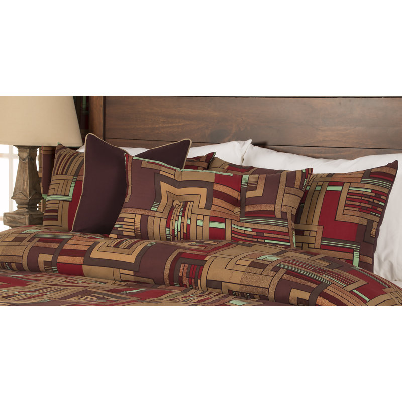 Mission Statement Rustic Geometric Shapes Duvet Cover