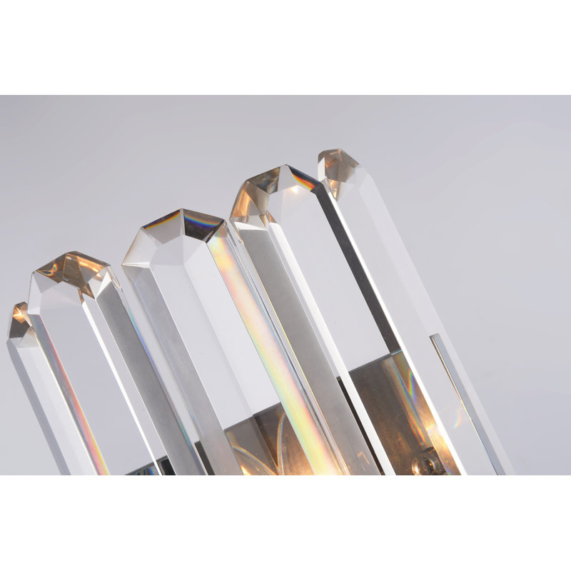 Applique murale 1 lumière en chrome avec détails en cristal Giusti, Chrome