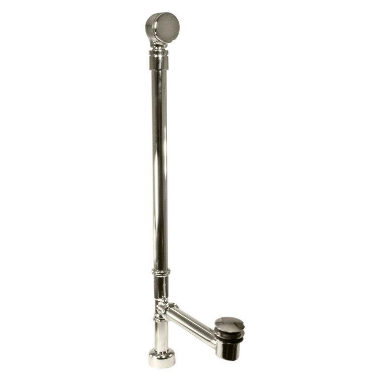 Illusionary Fully Finished Ball Joint Leg Tub Drain With Overflow