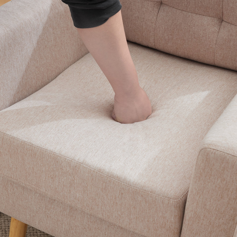 Aniyah Upholstered Armchair, Beige