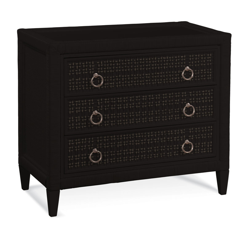 Monterey 3 Drawer 36" W Dresser, Antique Black, No, Satin Nickel
