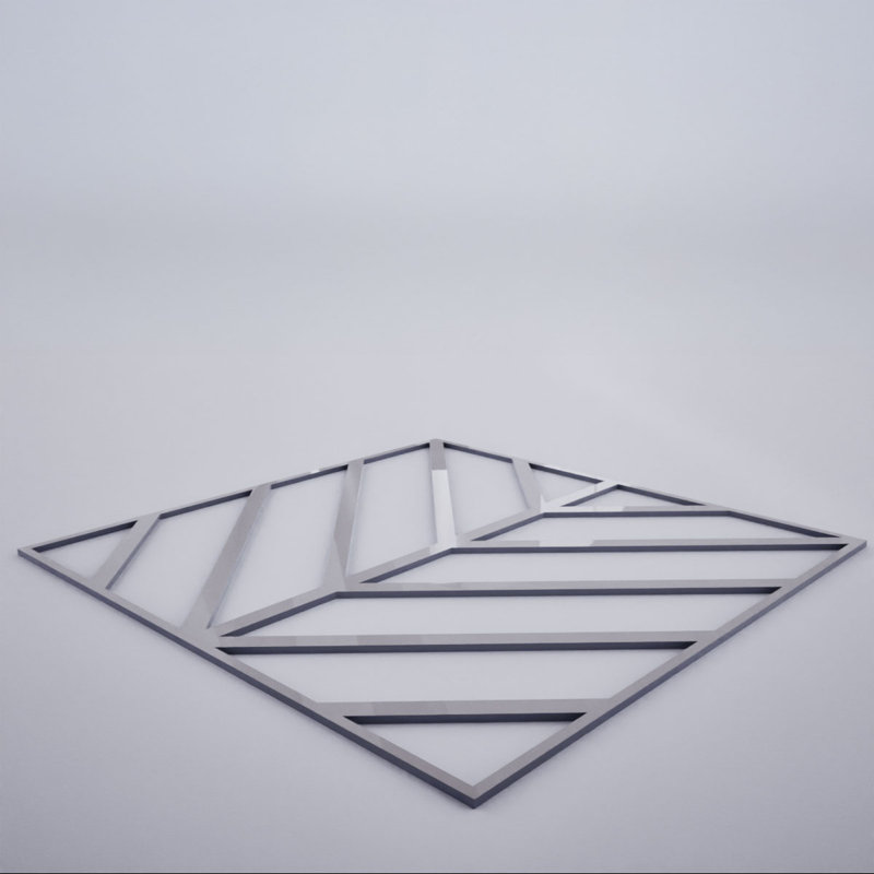 Panneaux muraux décoratifs en acrylique Genoa, petit, l 11 3/8 po x H 11 3/8 po x T 1/8 po, gris, Gris