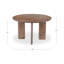 Lia Round Dining Table Dark Brown
