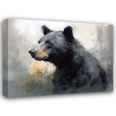 Art sur toile tendue par Millie Pines par Jay Bryant Gallery, Curious Black Bear