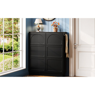 MDF Narrow and Etroit Shoe Cabinet Accent Chest