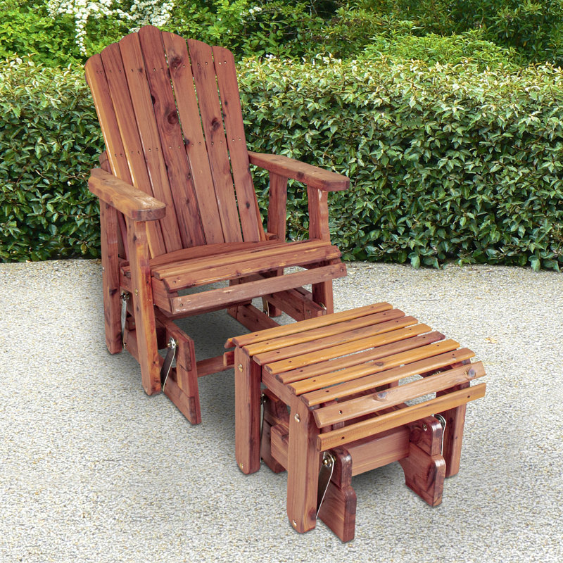 Fauteuil oscillant d'extérieur en cèdre Jeyly