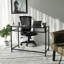 Bureau d'étude moderne avec plateau en verre trempé, 39,4 po x 29,5 po x 17,7 po | Verre épais de 4 mm, cadre 100% métal | Fixation murale, couleur noir et fumée | Design industriel pour bureau à domicile élégant et espaces étudiants-1027065280