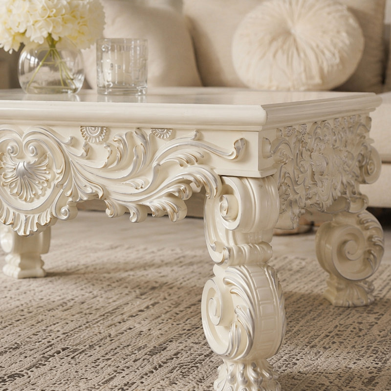 Table basse Adara, Ne s’applique pas, Blanc antique, H 23 po x l 50 po x P 50 po