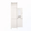 Armoire garde-manger arquée en verre cannelé avec tablettes réglables et tiroir caché-389599640