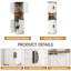 Grande armoire de coin 64,8 po Farmhouse-770629667