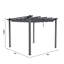Rolanda Metal Light Grey Pergola-1478171791