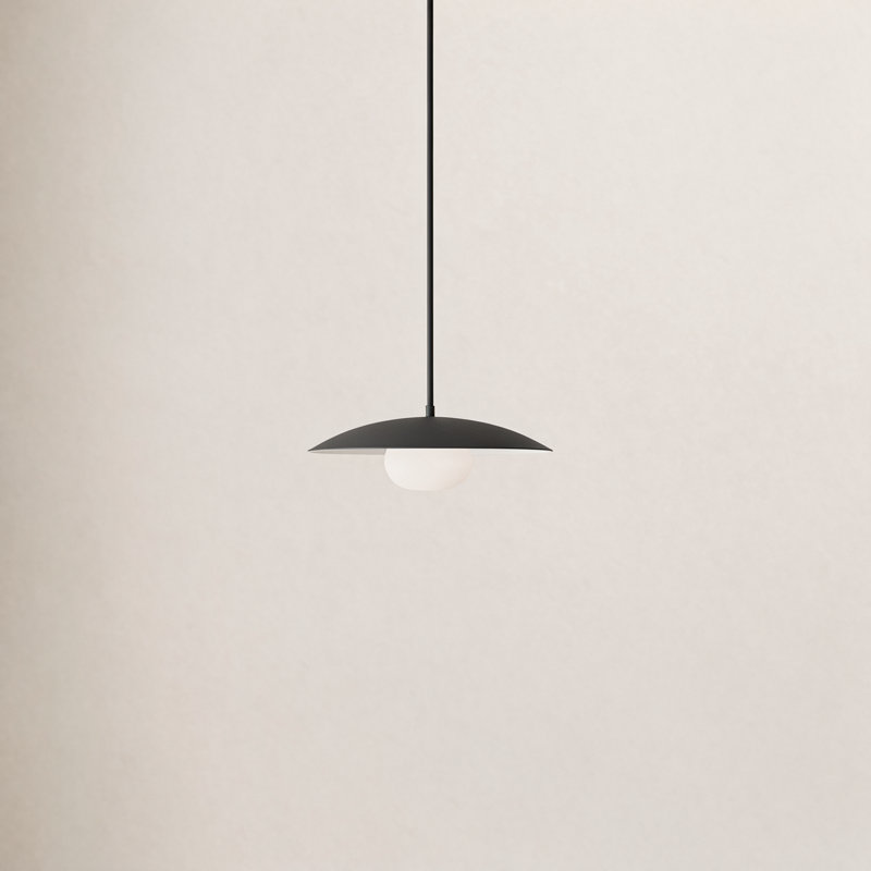 Luminaire suspendu simple à 1 lumière Del, Noir