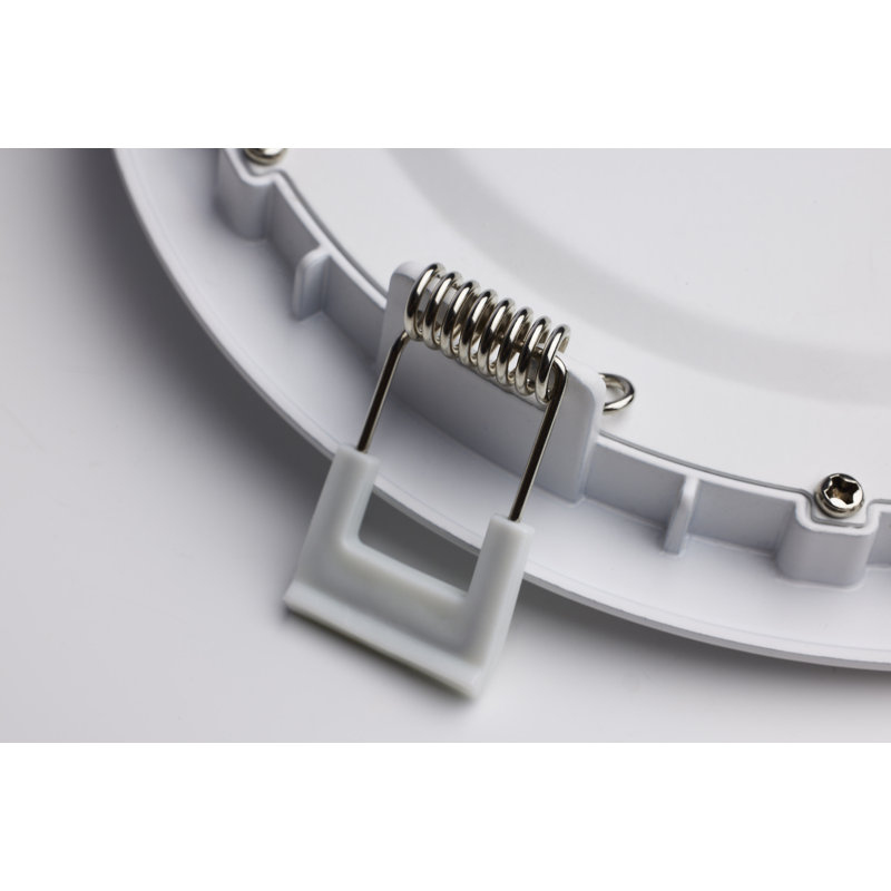 12 Watt LED Direct Wire Downlight Edge-Lit 6-Inch CCT Selectable Round Remote Driver, White