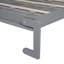 Grand lit escamotable mural avec armoires, gris