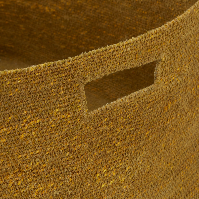 Essential Laundry Basket with Handles, Mustard