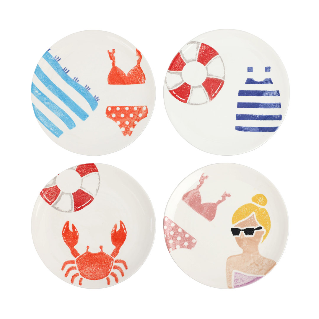 Riviera 8.5'' Handmade Salad/Dessert Plate (Set of 4) VIETRI