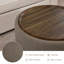 Table basse ronde avec repose-pieds 29,5 pouces, table basse circulaire moderne avec rangement avec couvercle amovible et pieds en bois massif, grand repose-pieds rond pour la chambre à coucher et le salon-438909790