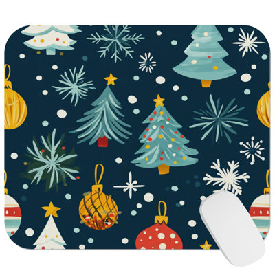 Holiday Christmas Tree Dreams III Holidays Christmas Modern Gaming Cute Office Laptop Desk Pad Gift Mat Square Rectangle Non-Slip Mousepad