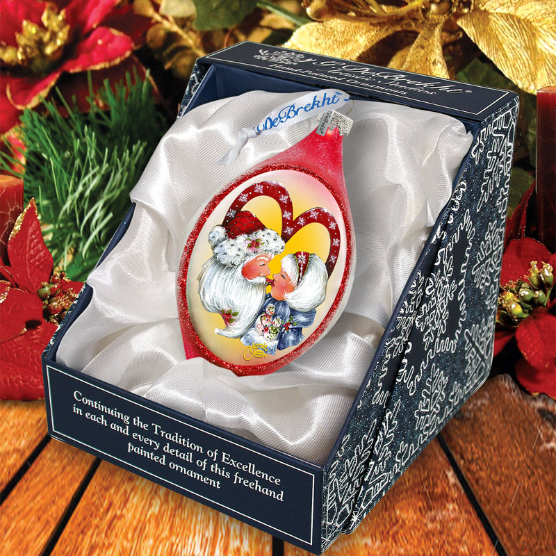 4'' Handmade Glass Holiday Shaped Ornament