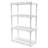 Gracious Living 4 Shelf Knect-A-Shelf Ventilated Storage Unit, White (4 Pack)