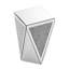 Table basse inversée triangulaire en miroir avec incrustations de diamants en cristal