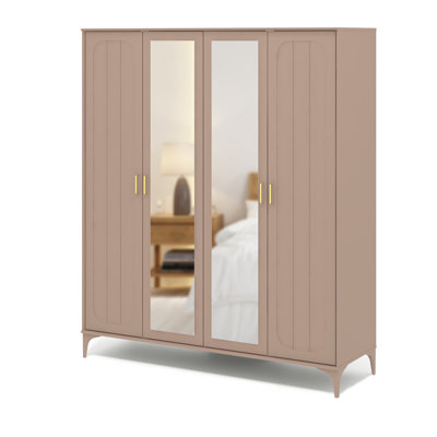  4 Door Wardrobe with Mirror