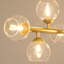 Lustre spoutnik linéaire de style Mid-Century à 8 lumières 39 "avec ampoules Ether de Ether, ampoules 3 couleurs incluses pour la salle à manger et la cuisine Ether