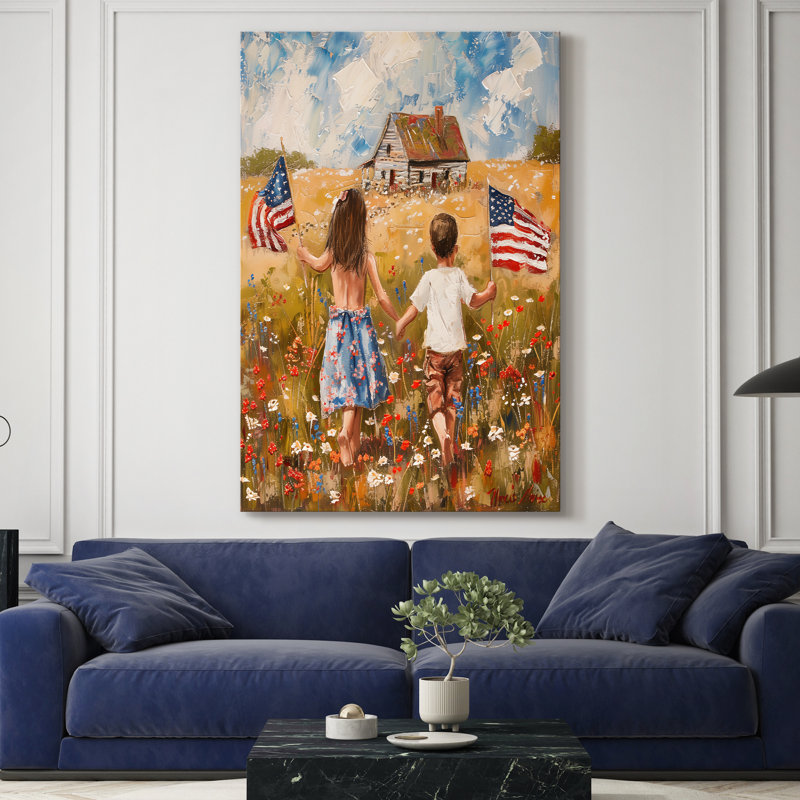 Main dans la main, toile tendue Homeward Gallery - prête à être accrochée, 36X48
