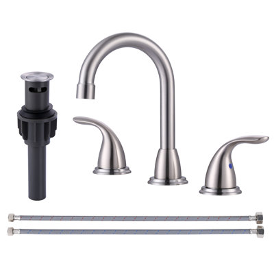 Robinet de lavabo de salle de bain espacé 8 po avec bonde escamotable