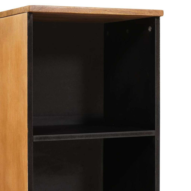 Solid Wood Bathroom Cabinet, Light Brown