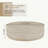 Round Coffee Table, with Fiberglass Travertine Surface & 260 Lbs Capacity, No-Assembly Design & Waterproof Coating, Modern Luxury Style