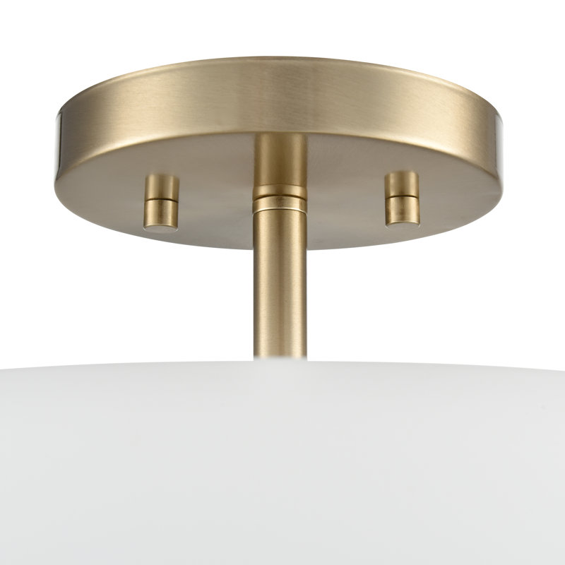 Asuka 15.75" Wide 3-Light Semi Flush , Modern Gold