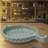 8" Aqua Patterned Clay Frying Pan