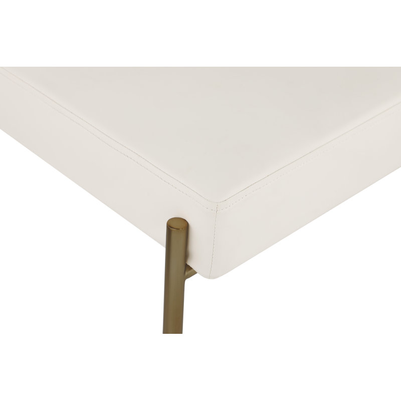 Burslem Boucle Fabric & Faux Leather Counter Stool, Cream Boucle Fabric