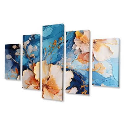 Baesel - Peony Wall Art Decor Set 5 Piece