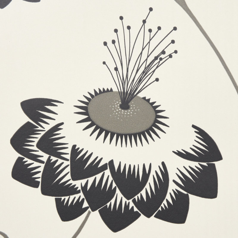 Papier peint Schumacher x Neisha Crosland Merlin, Noir/crème