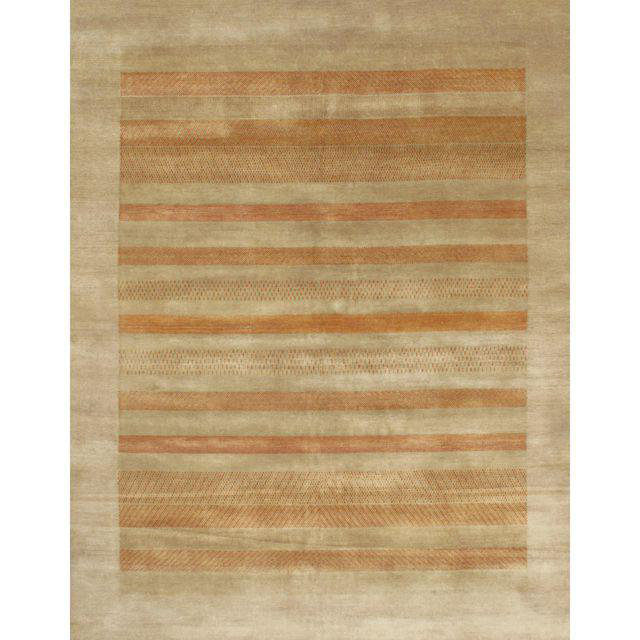 Beige noué à la main en laine brun clair Gabbeh Lori BAFT Tapis décoratif