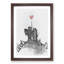 Boy & Girl with Red Balloon in Abstract - Picture Frame Painting Print-55679023-55679020